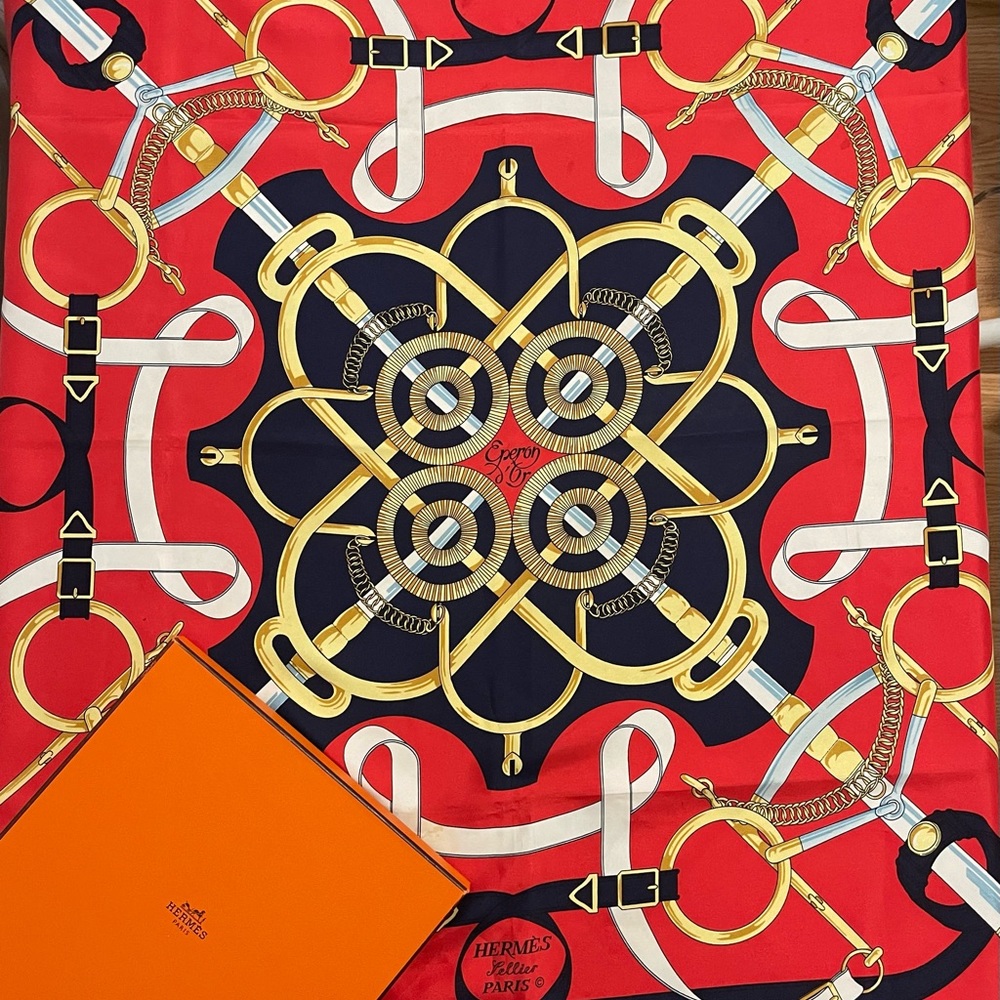 Hermes silk scarf in new condition